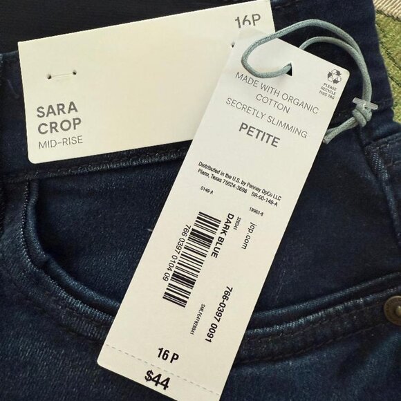 Liz Claiborne 16P Capri dark blue denim - Picture 3 of 3